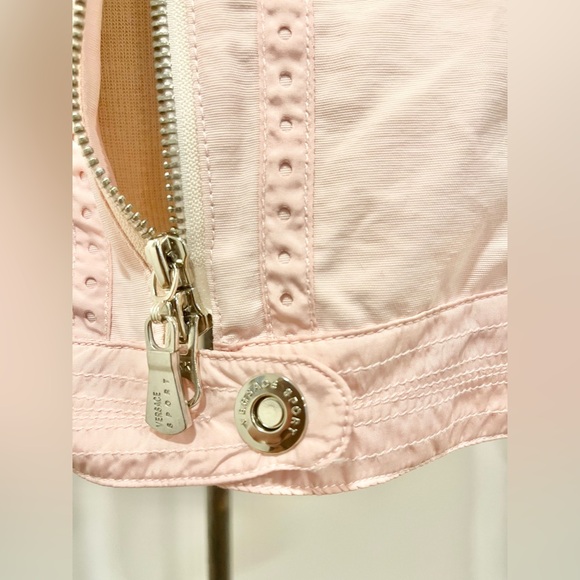 Versace Sport Pink Zip-Up Jacket Luxury Italian Designer Outerwear Windbreaker - Picture 8 of 13